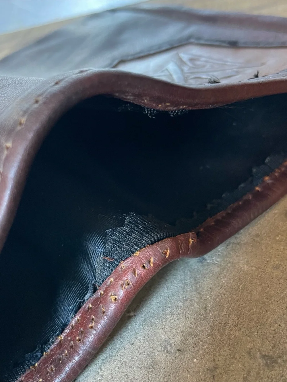 Vintage Handmade Leather Wallet | Envelope 70's Seventies